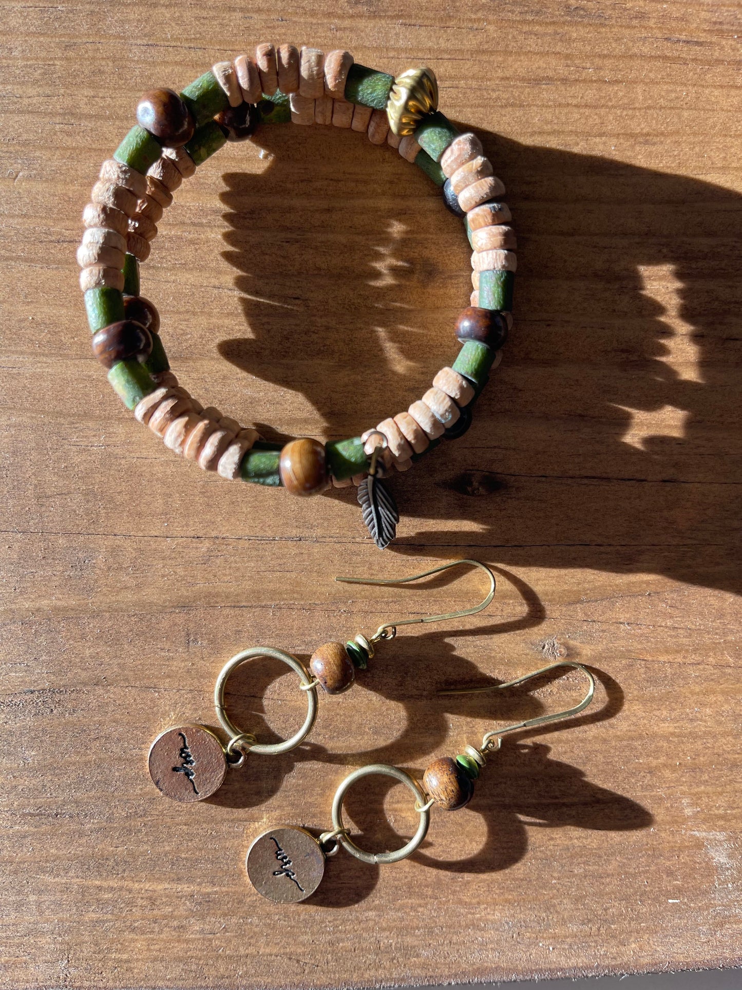 Natural Tones Wooden Bracelet
