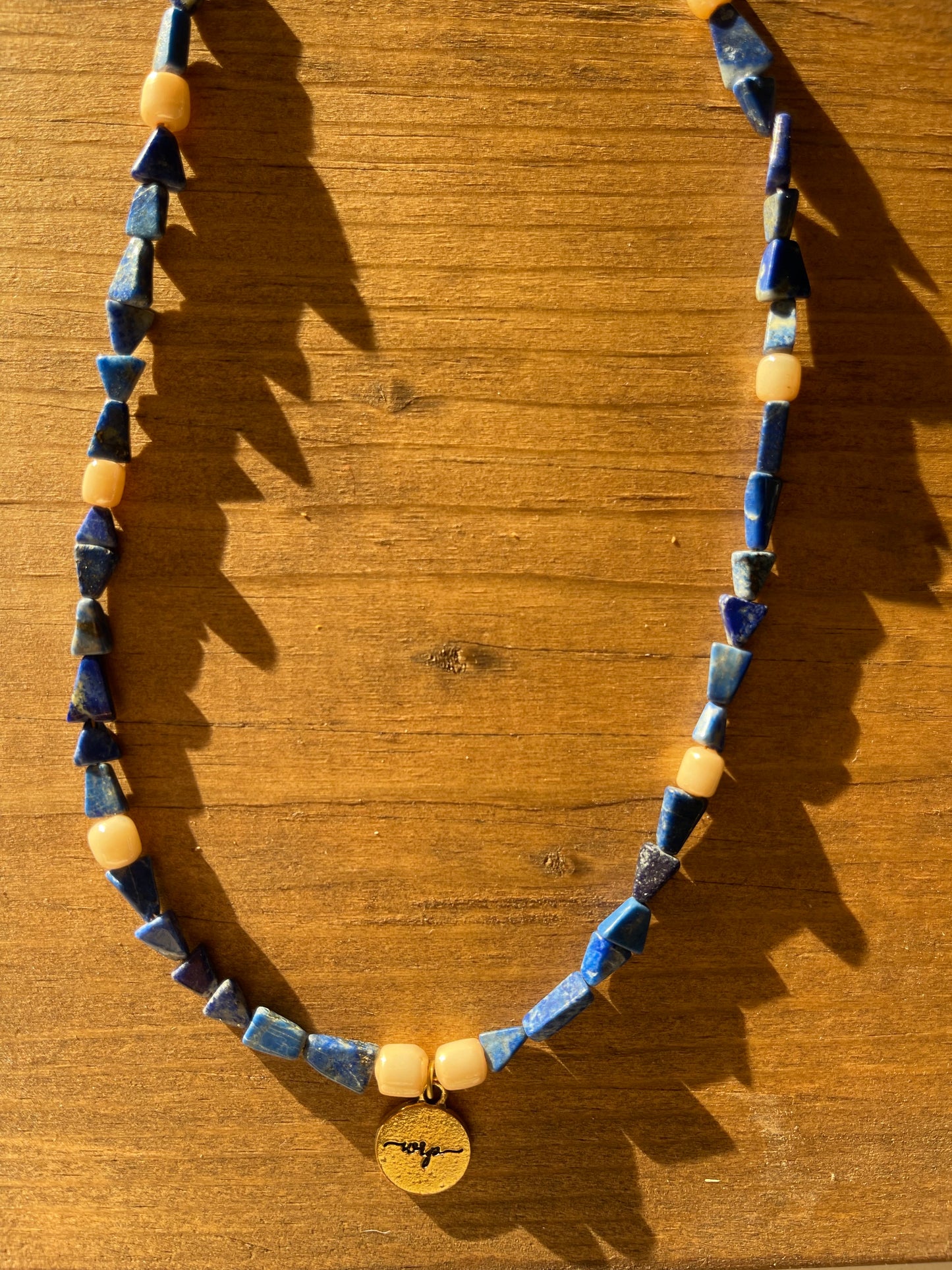 Blue Stone & Beige WRP Necklace