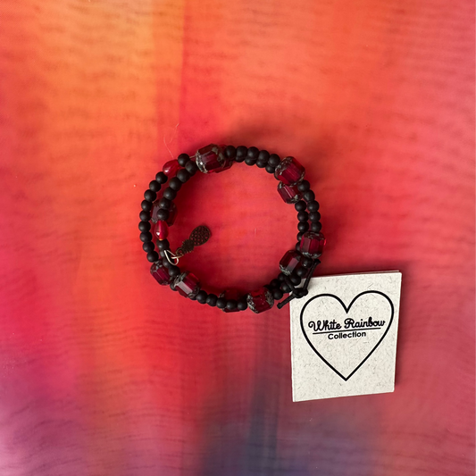 Deep Red & Black Bracelet