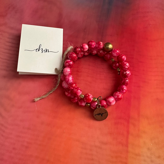 Cherry Pink Charm Bracelet