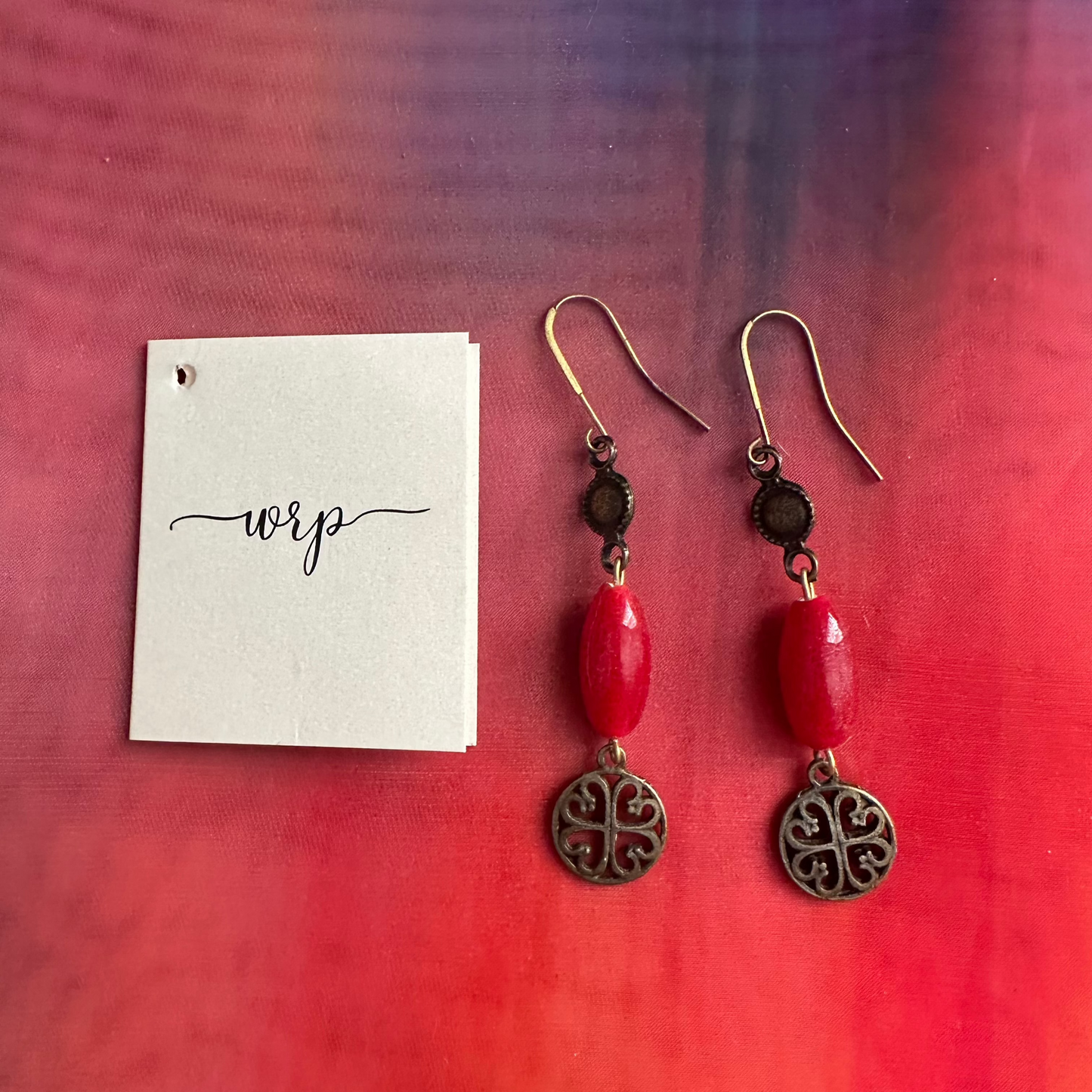 Cherry Red Charm Earring