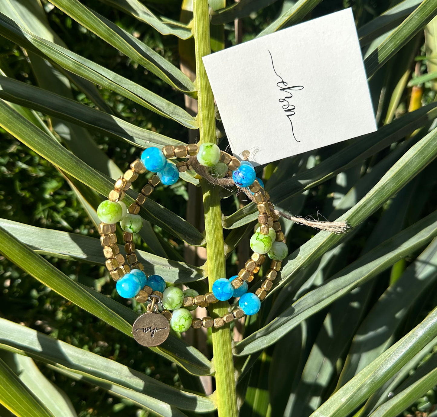 Lime & Bright Blue Bracelet