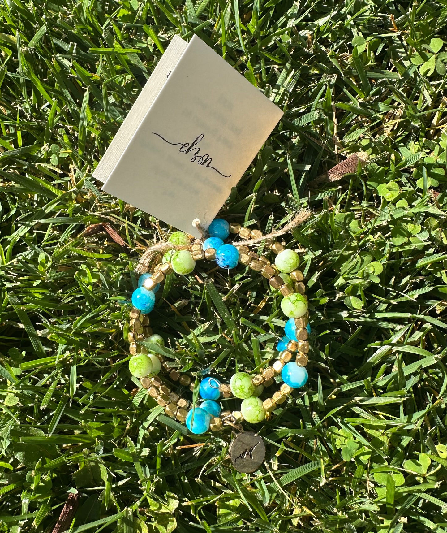 Lime & Bright Blue Bracelet