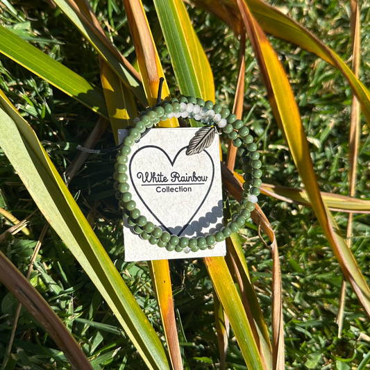 Green Feather Adjustable Bracelet