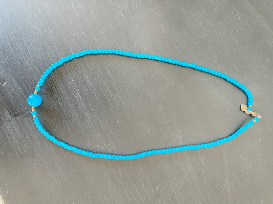 Aqua Beaded Necklace