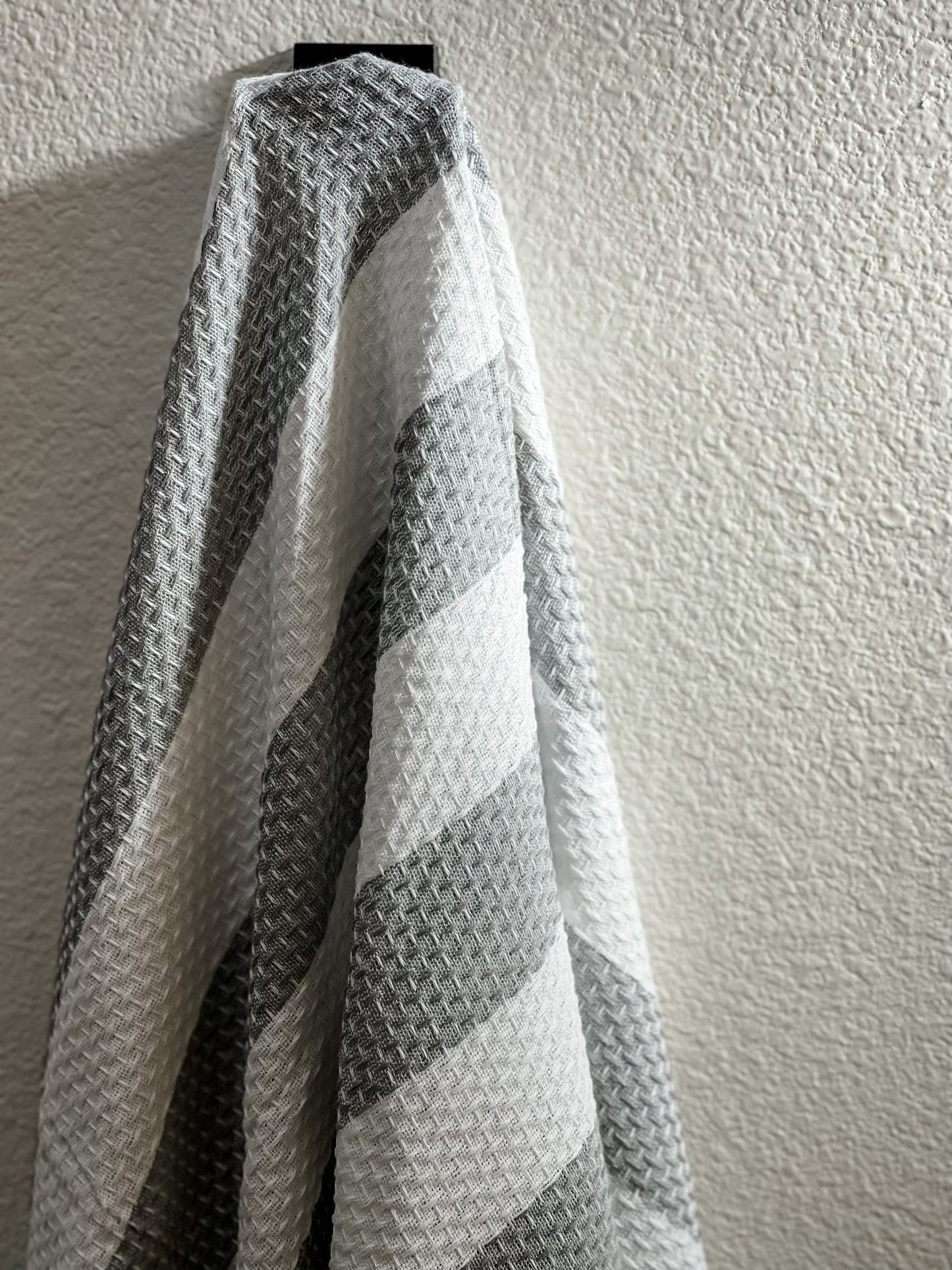 Grey & White Bath Towel