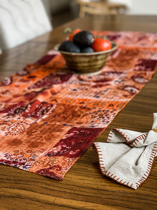 Reversible Table Runner- Orange