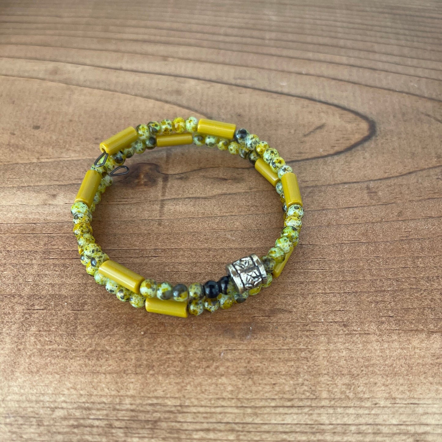 Yellow Green Beaded Bracelet